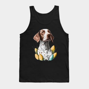 Pointer Dog happy easter day Tank Top